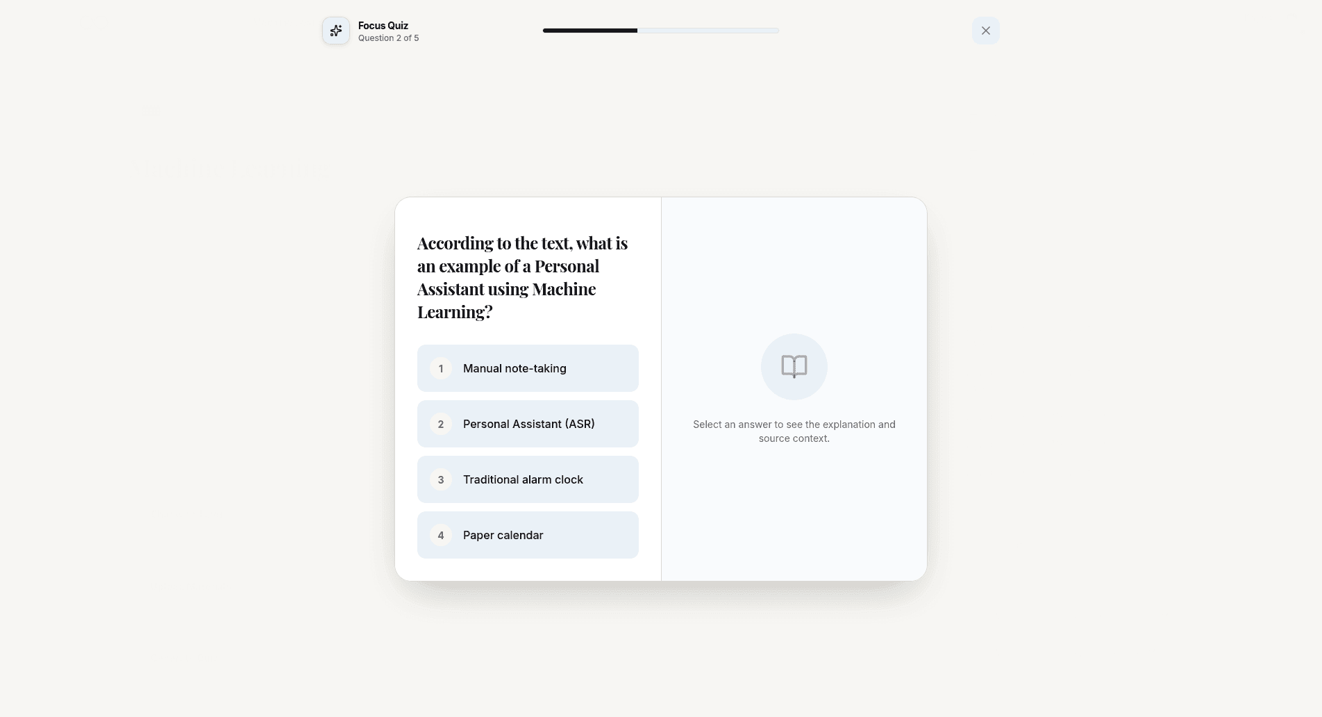 LearnSync - quiz component