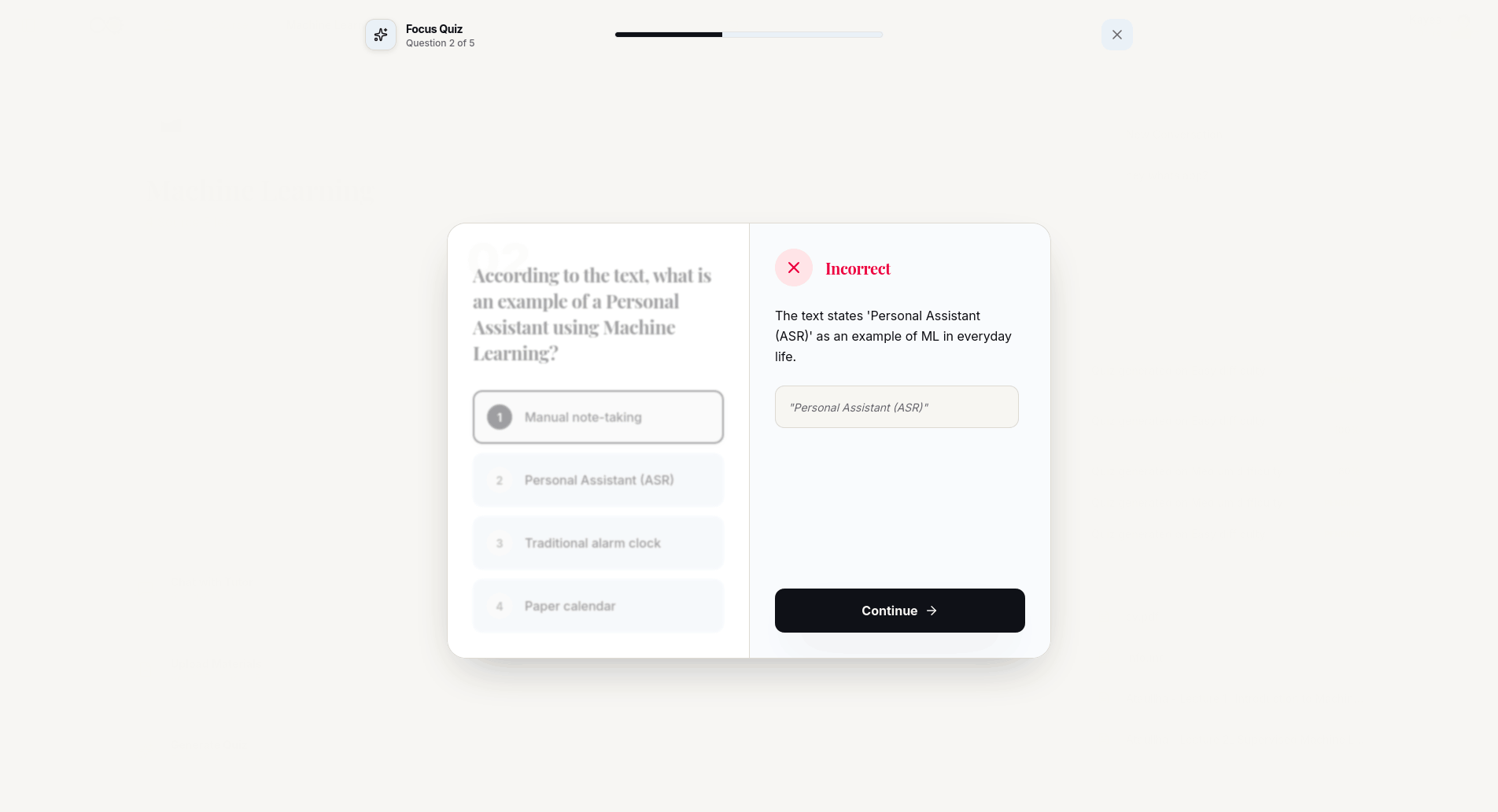 LearnSync - showing reference in quiz