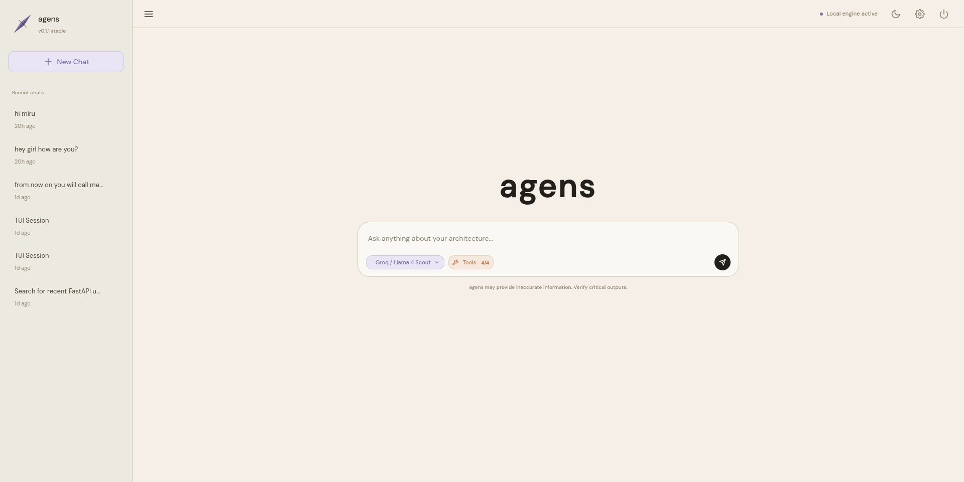 Agens - webhome page